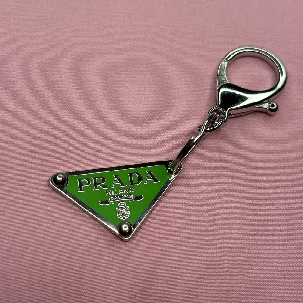 Authentic Bright Green Prada Repurposed Keychain - Picture 6 of 10